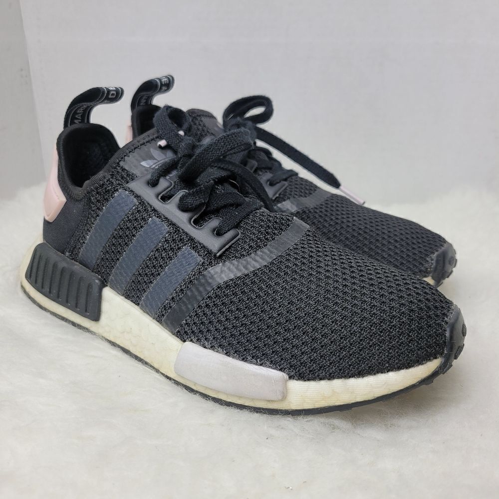 Adidas NMD R1 Black Pink B37649 Running Womens Sneaker Shoes Size 8